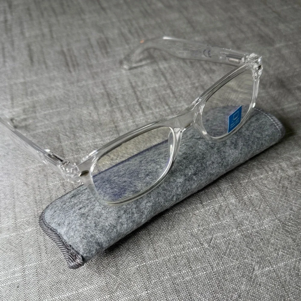 M+ Blue Light 2-Pack‎ Owen Cry Clear Square Reading Glasses +1.75 Magnification